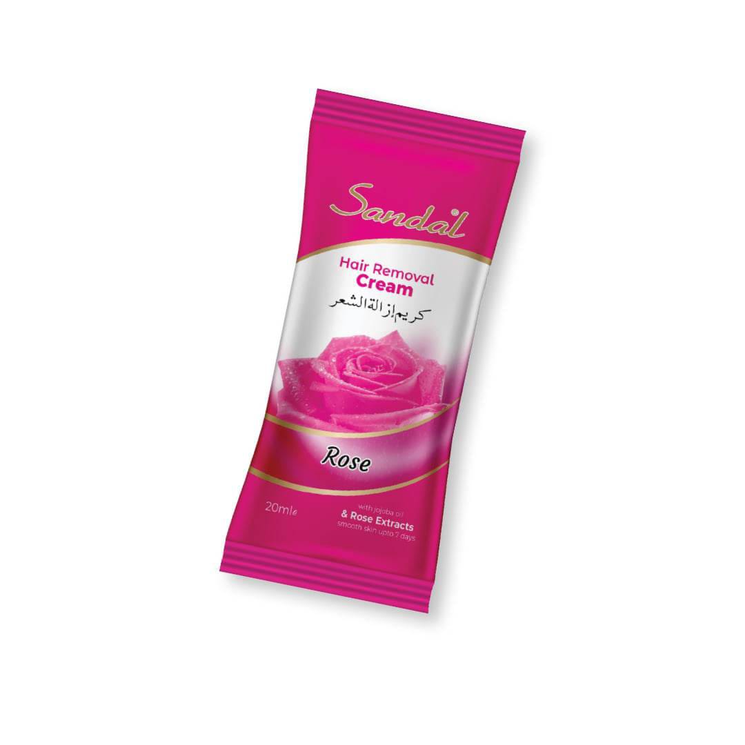 Sandal Hair Removal Cream Sachet- Rose